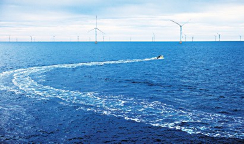 華能山東半島南4號海上風電項目現場圖
